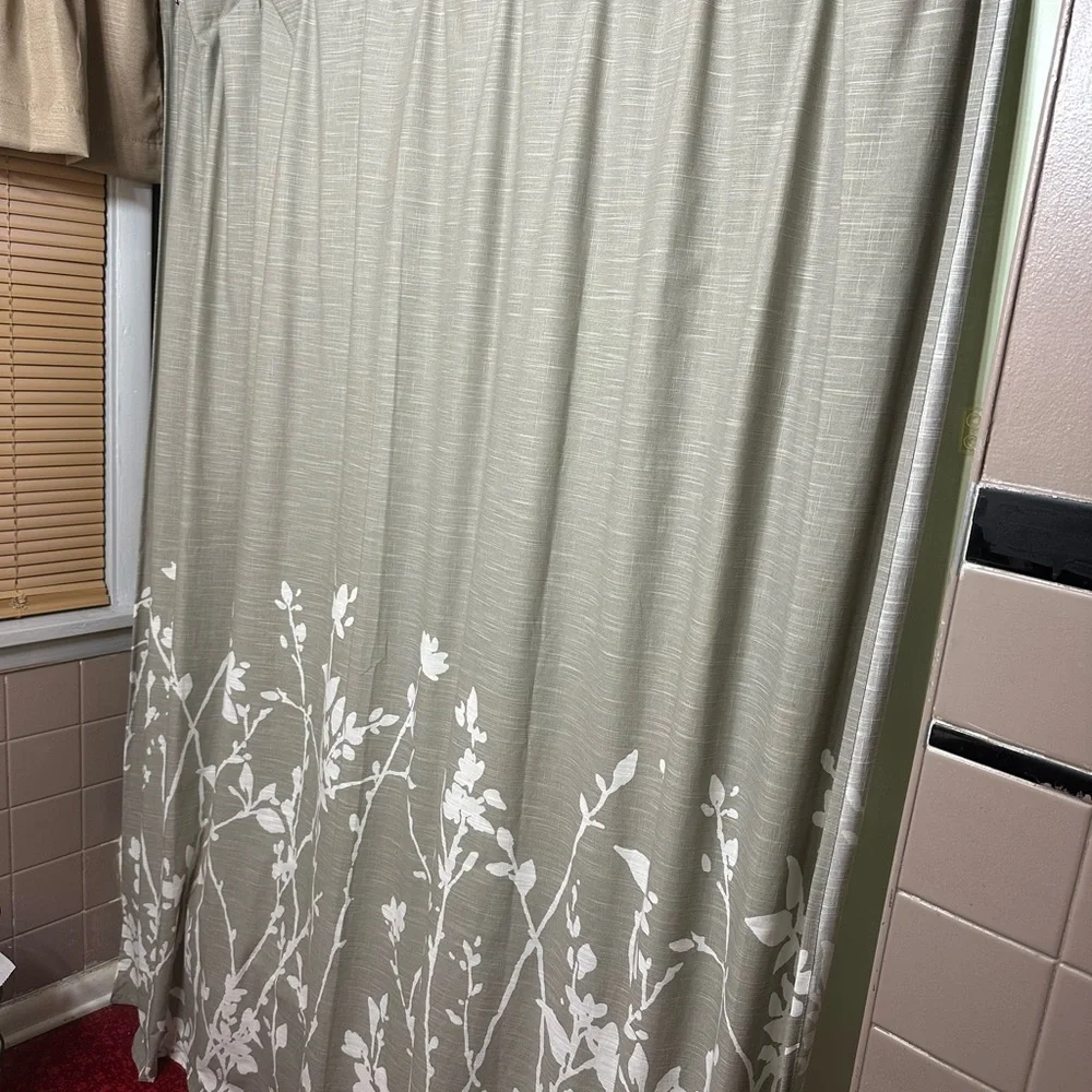 Elegant Grey and White Shower Curtain